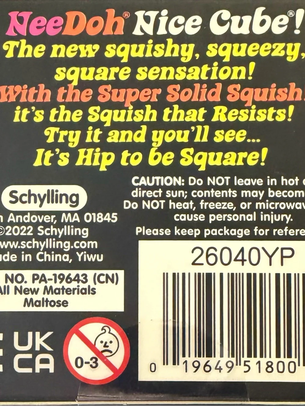 Schylling - Nee Doh Nice Cube Super Solid Squish - Purple - Picture 6 of 6